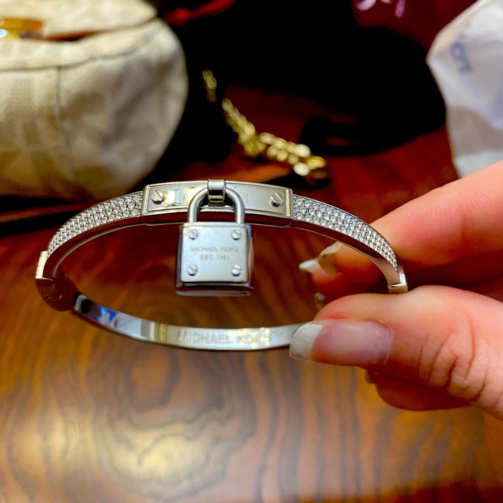 Micheal Kors silver bangle bracelet